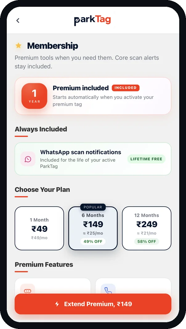 ParkTag app: Always included